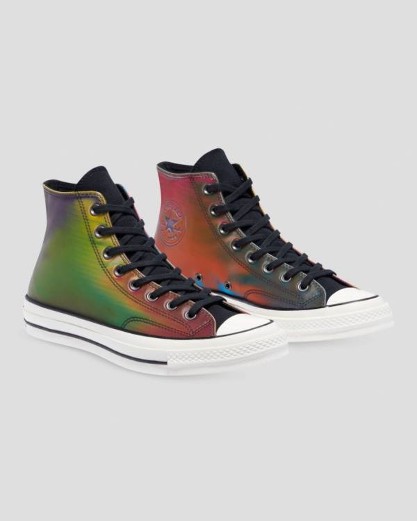 Tenis Altos Converse Chuck 70 Iridescent Bota Negros | CV-129QDK