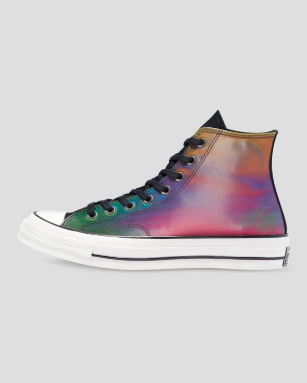 Tenis Altos Converse Chuck 70 Iridescent Bota Negros | CV-129QDK