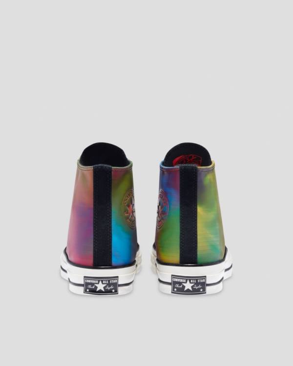 Tenis Altos Converse Chuck 70 Iridescent Bota Negros | CV-129QDK