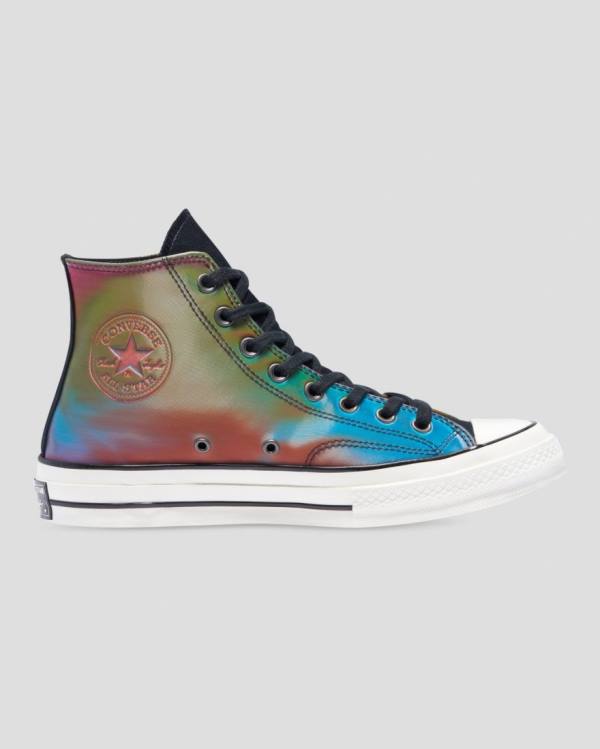 Tenis Altos Converse Chuck 70 Iridescent Bota Negros | CV-129QDK