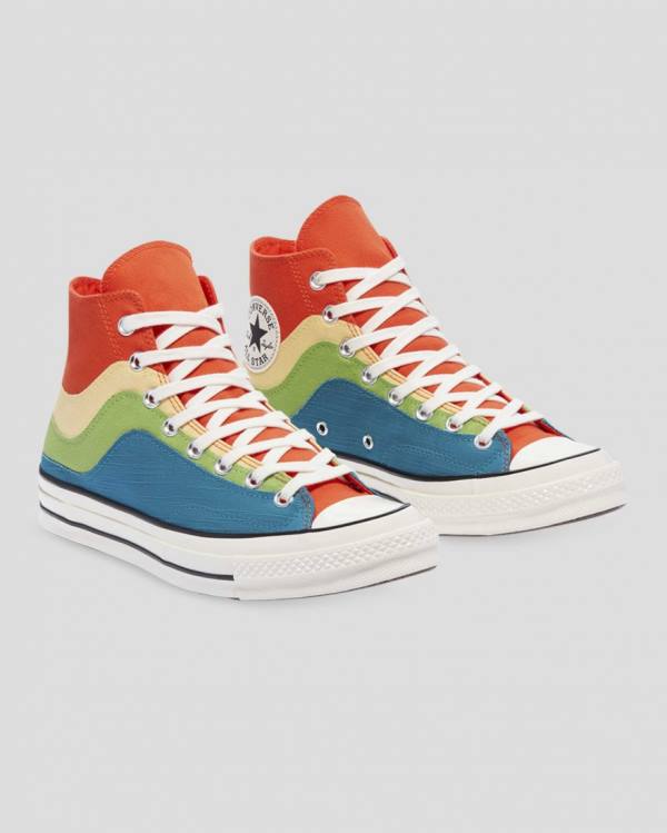 Tenis Altos Converse Chuck 70 National Parks Bota Azules Verdes Naranjas | CV-415FXW