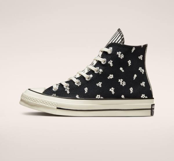 Tenis Altos Converse Chuck 70 Paisley Bota Negros | CV-985PWK