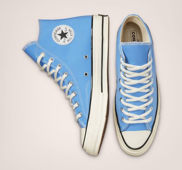 Tenis Altos Converse Chuck 70 Pastel Polyester Bota Azules Negros | CV-876PLW