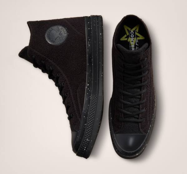 Tenis Altos Converse Chuck 70 Renew Bota Negros Verdes Claro | CV-513EDF