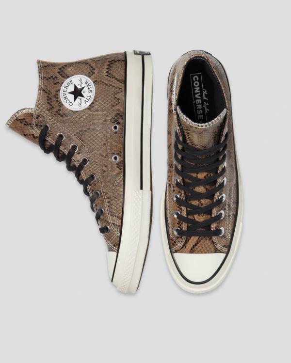 Tenis Altos Converse Chuck 70 Reptile Gamuza Bota Marrom | CV-156DOU