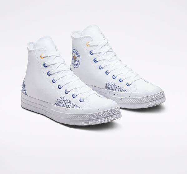 Tenis Altos Converse Chuck 70 Stitched Bota Blancos Azules | CV-309SDX