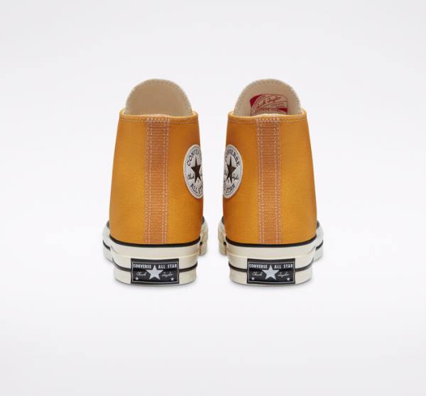 Tenis Altos Converse Chuck 70 Sunflower Yellow Bota Negros | CV-682WCO