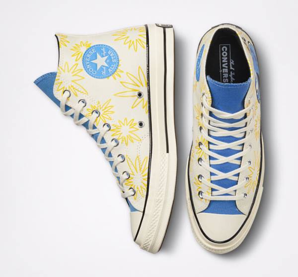 Tenis Altos Converse Chuck 70 Sunny Floral Bota Azules | CV-026RJH