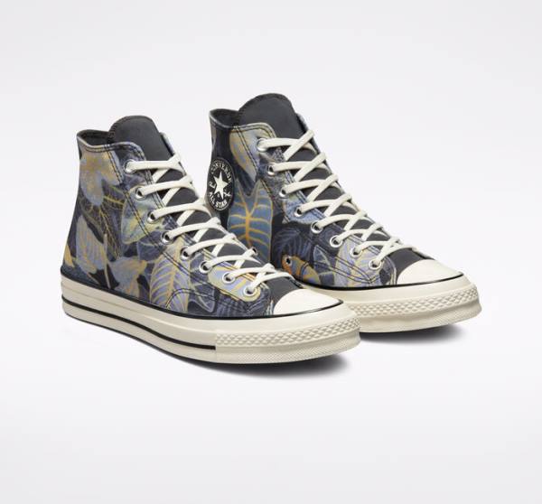 Tenis Altos Converse Chuck 70 Tropical Leaf Bota Negros | CV-038PGY