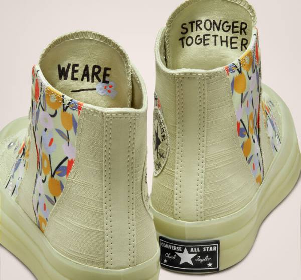 Tenis Altos Converse Chuck 70 We Are Stronger Together Bota Verde Oliva Negros | CV-630KMN