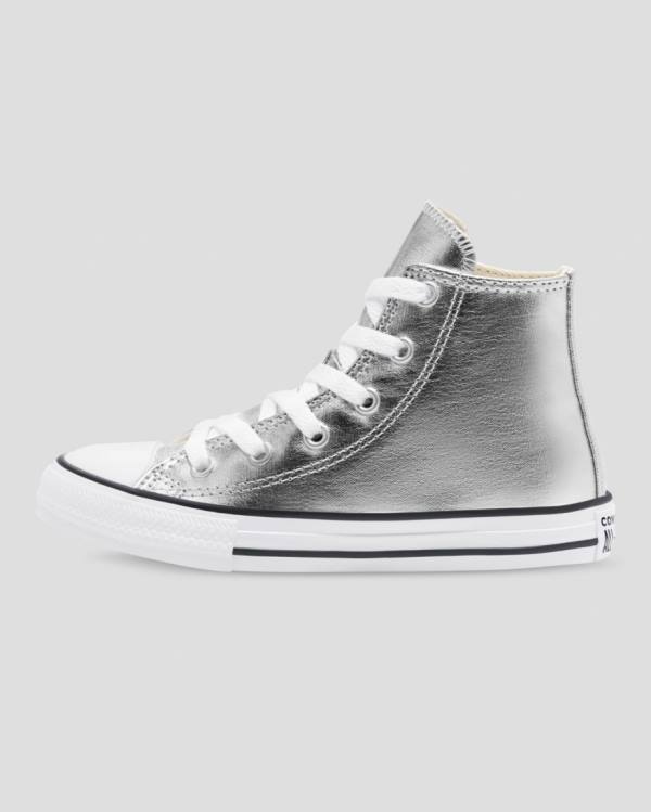 Tenis Altos Converse Chuck Taylor All Star Metallic Bota Plateados | CV-013ISL