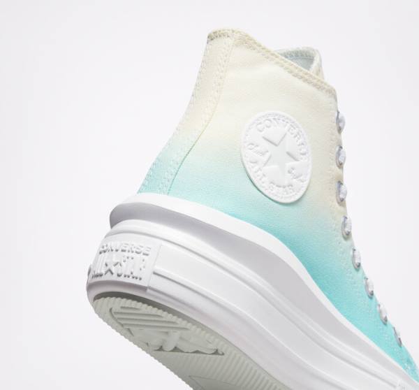 Tenis Altos Converse Chuck Taylor All Star Move Plataforma Ombre Bota Blancos | CV-024BYK