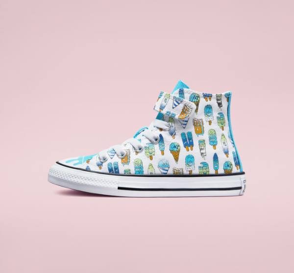 Tenis Altos Converse Chuck Taylor All Star Easy-On Frozen Treats Bota Blancos Azules Verdes Claro | CV-027XDJ