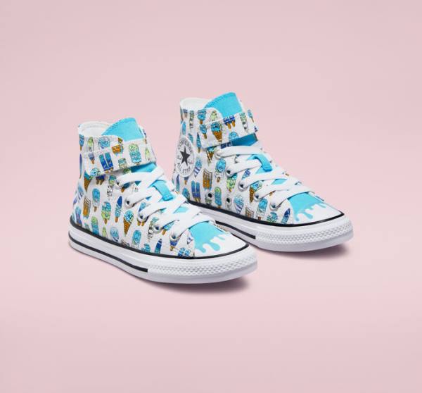 Tenis Altos Converse Chuck Taylor All Star Easy-On Frozen Treats Bota Blancos Azules Verdes Claro | CV-027XDJ