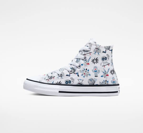 Tenis Altos Converse Chuck Taylor All Star Creatures Bota Blancos Grises Azules | CV-123UFE