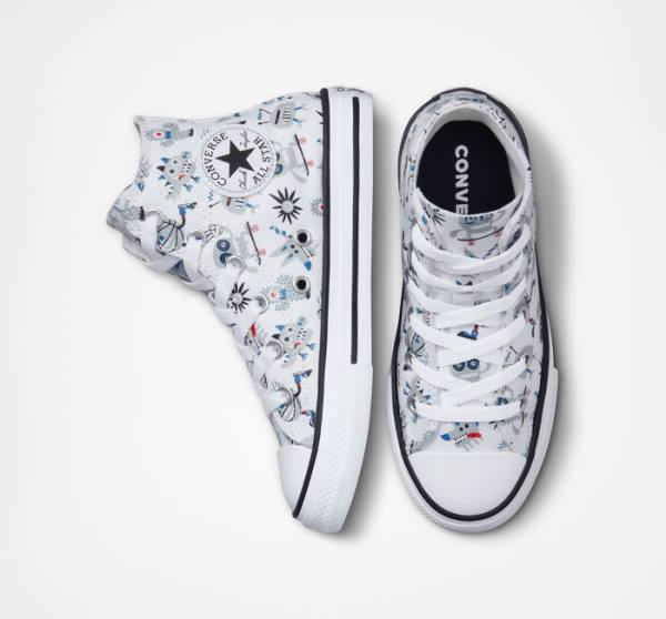 Tenis Altos Converse Chuck Taylor All Star Creatures Bota Blancos Grises Azules | CV-123UFE