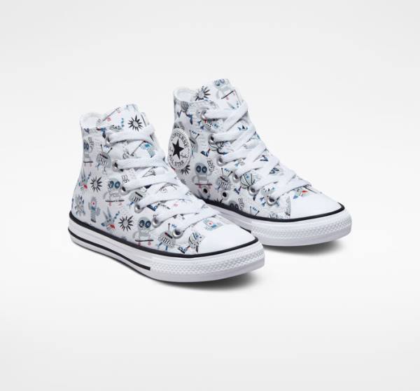 Tenis Altos Converse Chuck Taylor All Star Creatures Bota Blancos Grises Azules | CV-123UFE