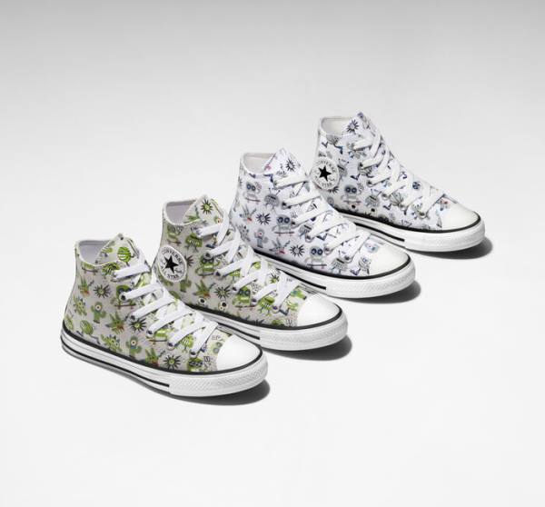 Tenis Altos Converse Chuck Taylor All Star Creatures Bota Blancos Grises Azules | CV-123UFE