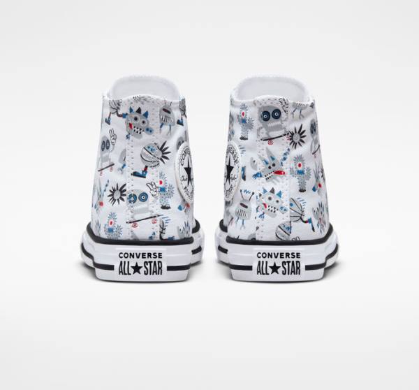 Tenis Altos Converse Chuck Taylor All Star Creatures Bota Blancos Grises Azules | CV-123UFE