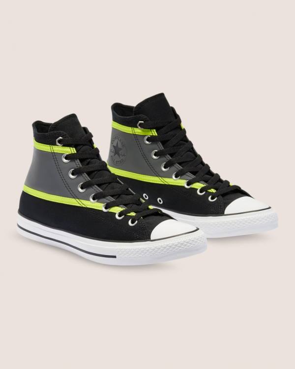 Tenis Altos Converse Chuck Taylor All Star Hi-Vis Bota Negros | CV-135BXZ