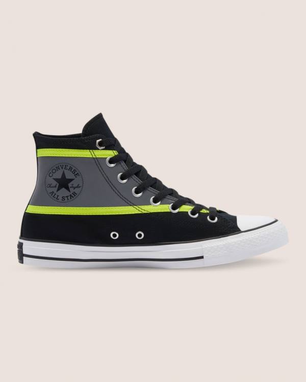 Tenis Altos Converse Chuck Taylor All Star Hi-Vis Bota Negros | CV-135BXZ