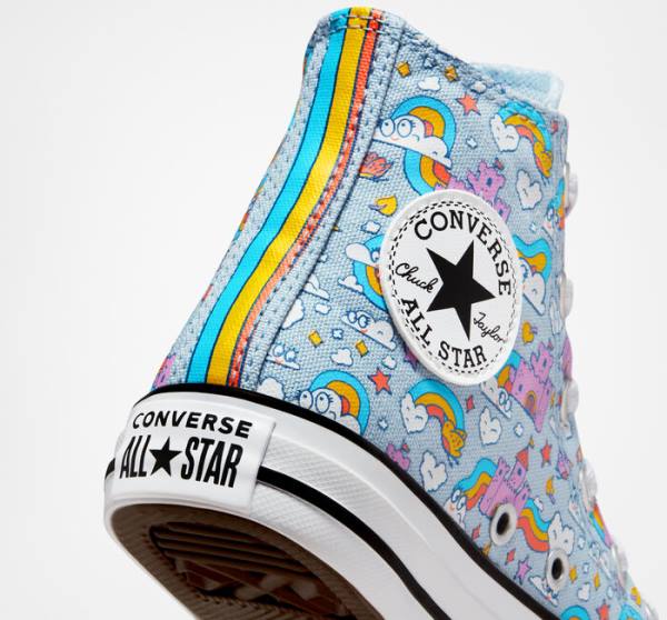 Tenis Altos Converse Chuck Taylor All Star Rainbow Castles Bota Azules Rosas | CV-147OTK