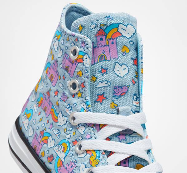 Tenis Altos Converse Chuck Taylor All Star Rainbow Castles Bota Azules Rosas | CV-147OTK