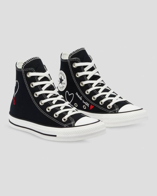 Tenis Altos Converse Chuck Taylor All Star Love Thread Bota Negros | CV-149HTK