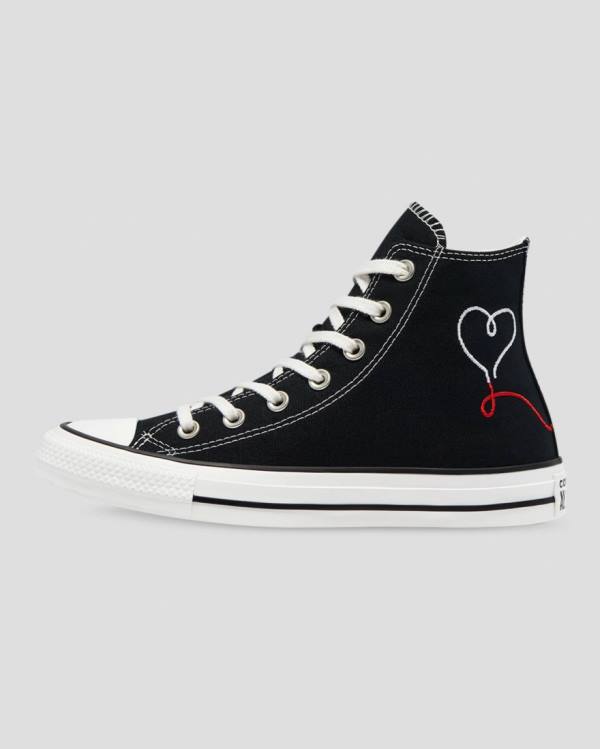 Tenis Altos Converse Chuck Taylor All Star Love Thread Bota Negros | CV-149HTK