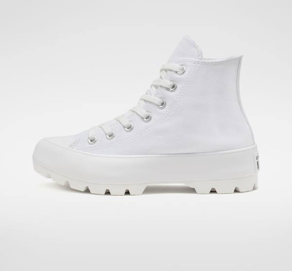 Tenis Altos Converse Chuck Taylor All Star Lugged Bota Blancos Negros Blancos | CV-152ZQL