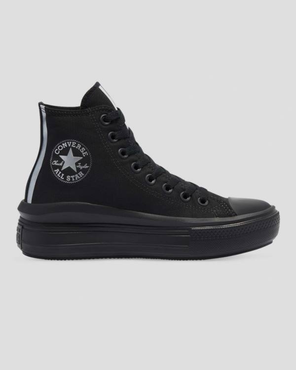 Tenis Altos Converse Chuck Taylor All Star Move Festival Plataforma Bota Negros | CV-176WXB