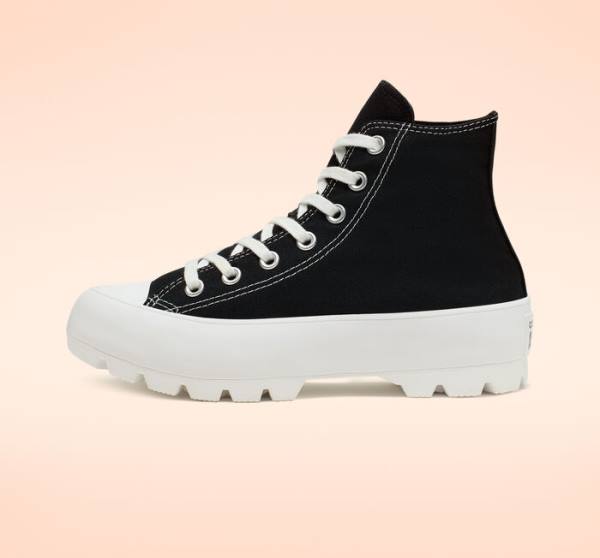 Tenis Altos Converse Chuck Taylor All Star Lugged Bota Negros Blancos | CV-217ZFG