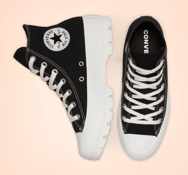 Tenis Altos Converse Chuck Taylor All Star Lugged Bota Negros Blancos | CV-217ZFG