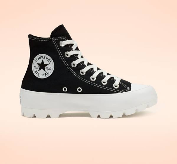 Tenis Altos Converse Chuck Taylor All Star Lugged Bota Negros Blancos | CV-217ZFG