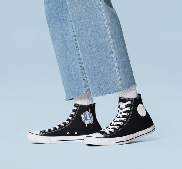 Tenis Altos Converse Chuck Taylor All Star Translucent Barcode Bota Negros Blancos | CV-235TLH