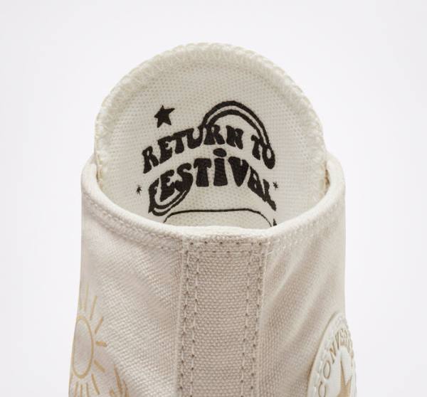 Tenis Altos Converse Chuck Taylor All Star Lift Plataforma Golden Elements Bota Marrom Dorados Claro | CV-241ARE