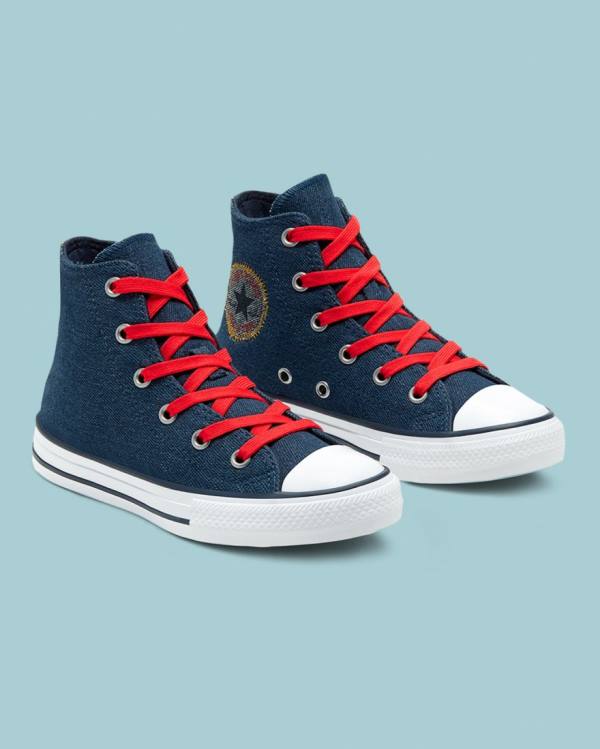 Tenis Altos Converse Chuck Taylor All Star Denim Reverse Twill Bota Azules | CV-247SDI