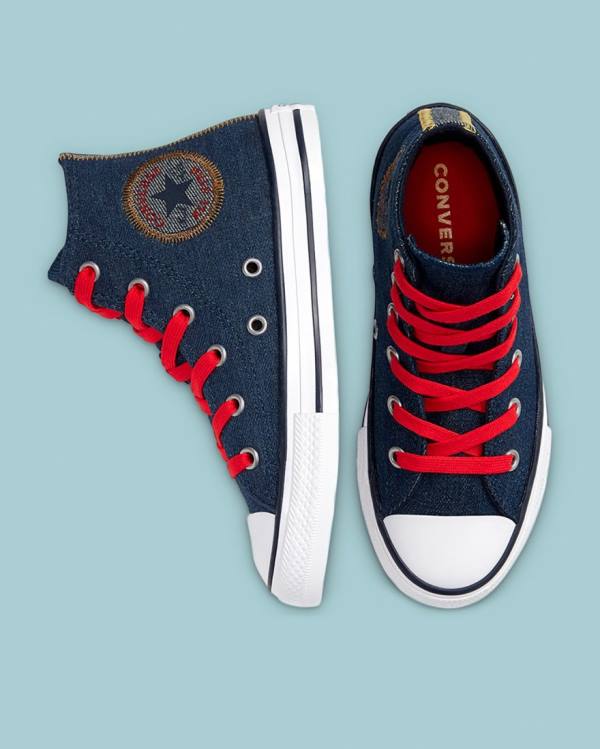 Tenis Altos Converse Chuck Taylor All Star Denim Reverse Twill Bota Azules | CV-247SDI