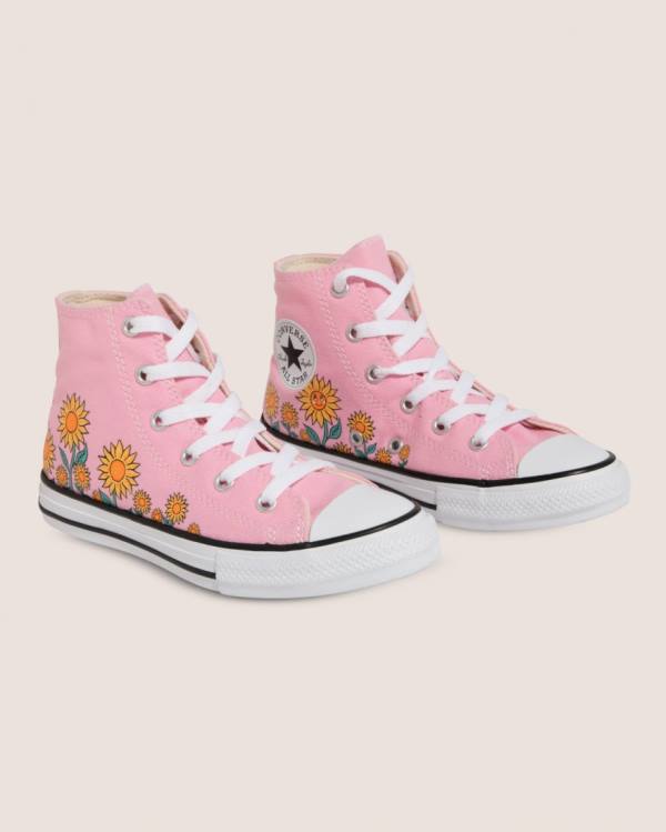 Tenis Altos Converse Chuck Taylor All Star Sunflower Print Bota Rosas | CV-249JKX