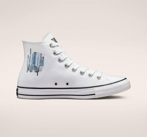 Tenis Altos Converse Chuck Taylor All Star Translucent Barcode Bota Blancos Negros Blancos | CV-259LHI