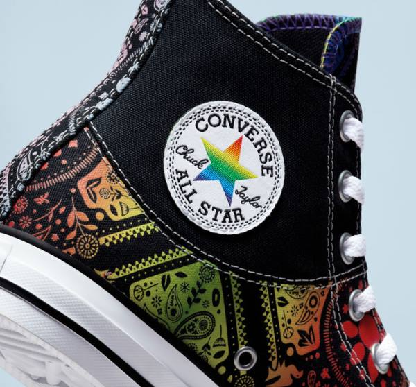 Tenis Altos Converse Chuck Taylor All Star Pride Bota Negros Rojos | CV-297UIY