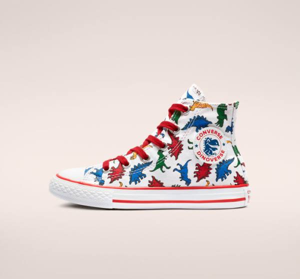 Tenis Altos Converse Chuck Taylor All Star Dinoverse Bota Blancos Rojos Azules | CV-306UNJ