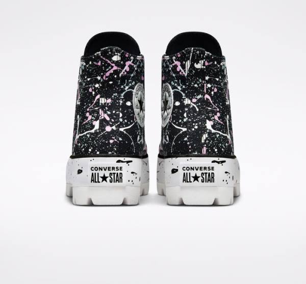 Tenis Altos Converse Chuck Taylor All Star Lugged Paint Splatter Bota Negros Grises Rosas | CV-310DKY