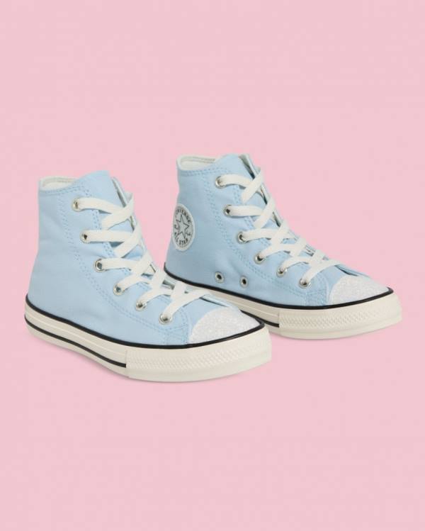 Tenis Altos Converse Chuck Taylor All Star UV Glitter Bota Azules | CV-321QSV