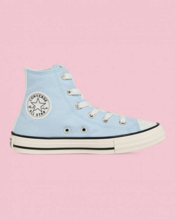 Tenis Altos Converse Chuck Taylor All Star UV Glitter Bota Azules | CV-321QSV