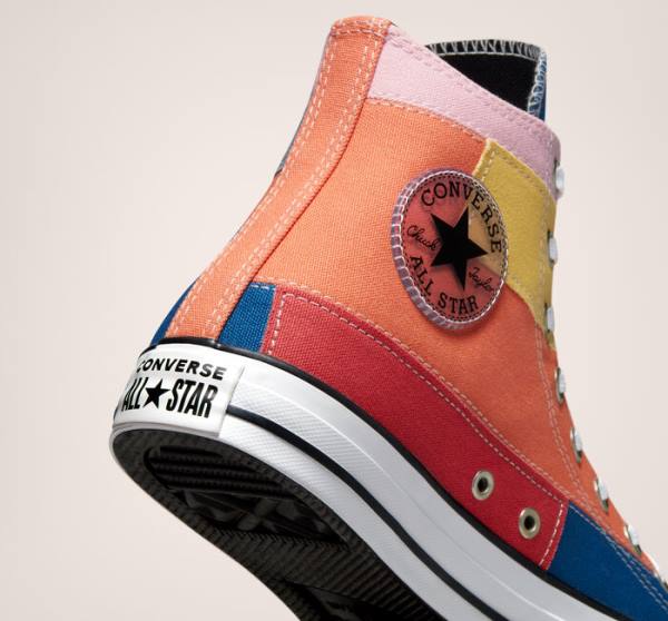 Tenis Altos Converse Chuck Taylor All Star Patchwork Bota Azules Rosas | CV-452YVN