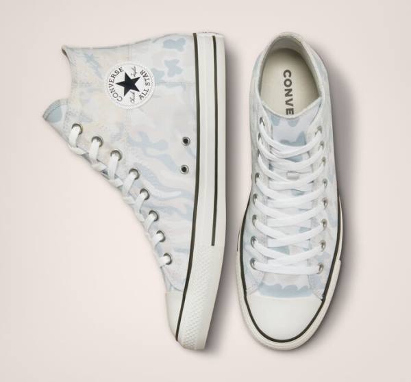 Tenis Altos Converse Chuck Taylor All Star Split Panel Camo Bota Blancos Grises | CV-471EMC