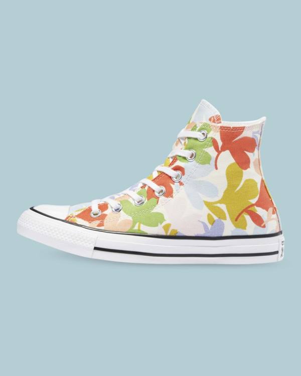 Tenis Altos Converse Chuck Taylor All Star Garden Party All Over Bota Beige | CV-561FMT