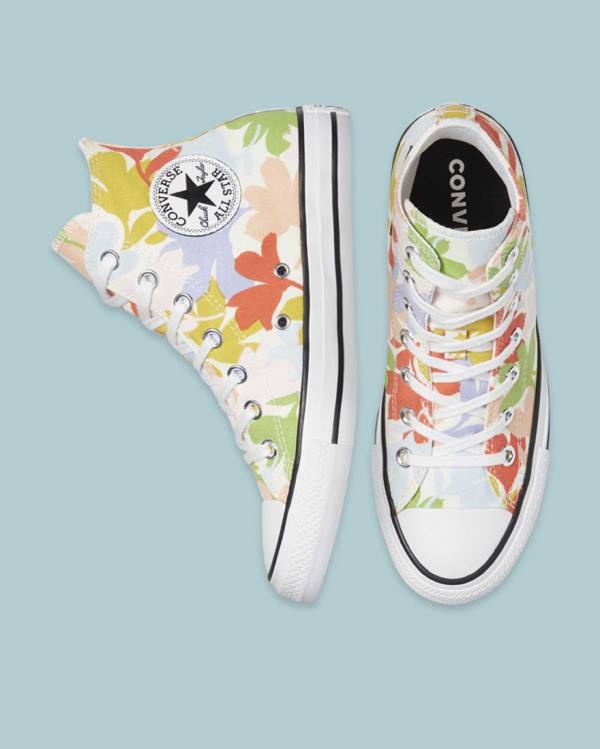 Tenis Altos Converse Chuck Taylor All Star Garden Party All Over Bota Beige | CV-561FMT