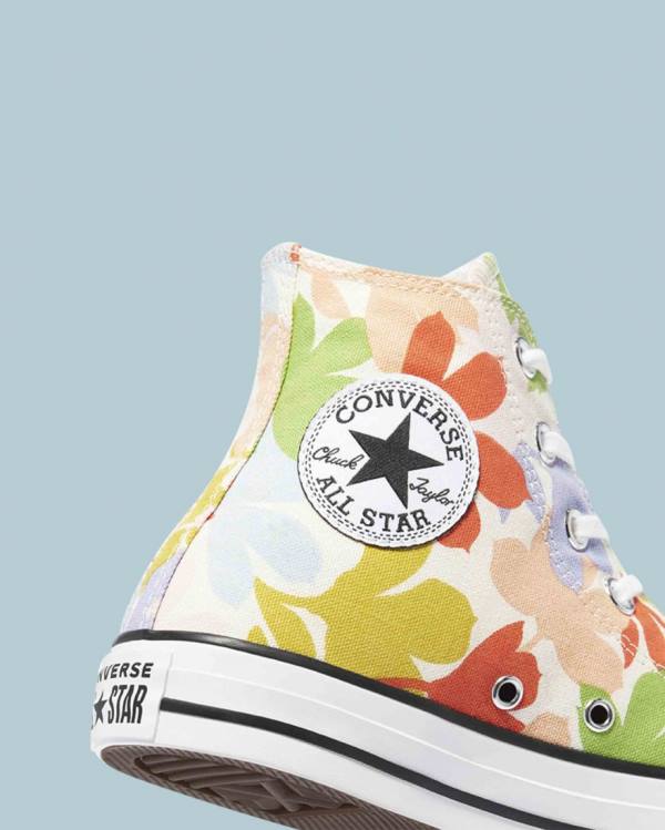 Tenis Altos Converse Chuck Taylor All Star Garden Party All Over Bota Beige | CV-561FMT